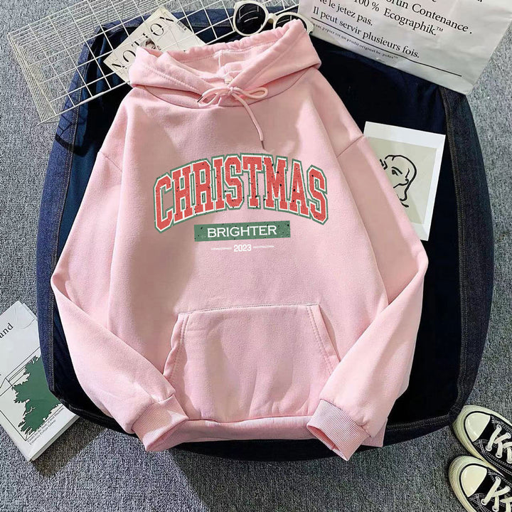 Kvindernes hætte sweatshirt med festligt juletmotiv Skovae