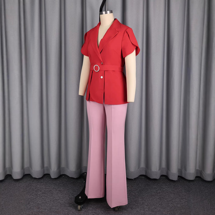 Dame Elegant Blazer-top med taljeret silhuet og smykkeknap Skovae