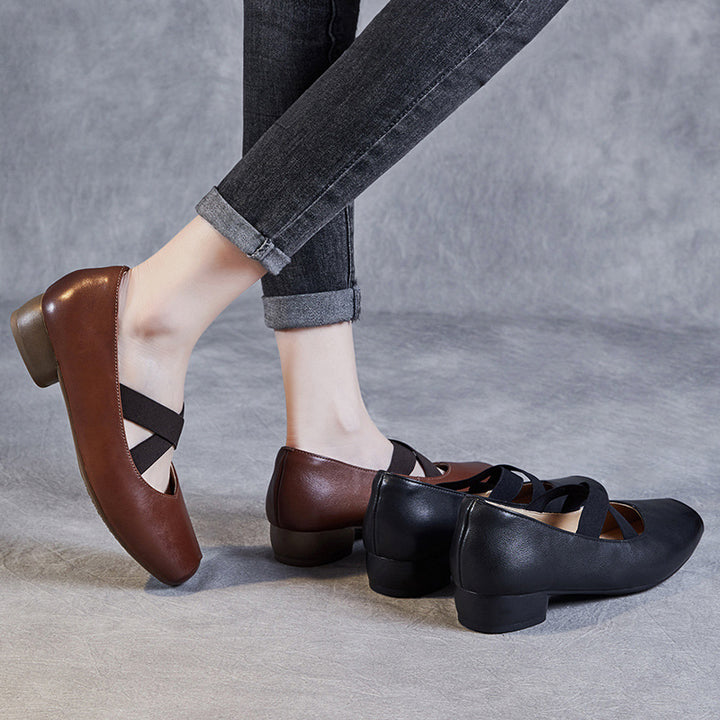 Femme Comfort Ballerinas med Cross-Strap-Design Stilla