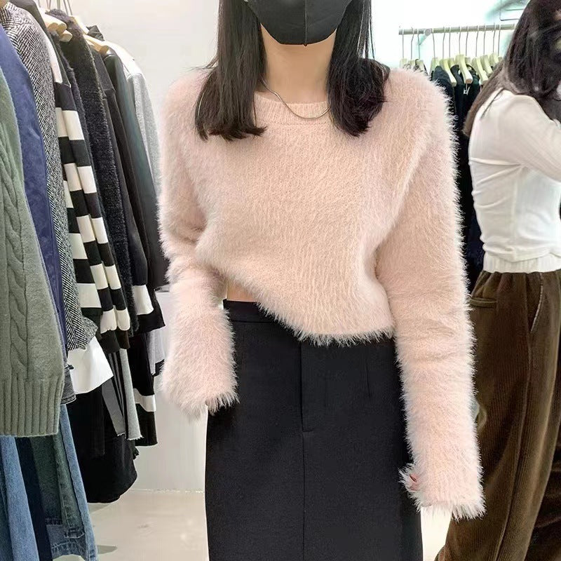 Femme Fluffy Strikpullover Sweater Stilla