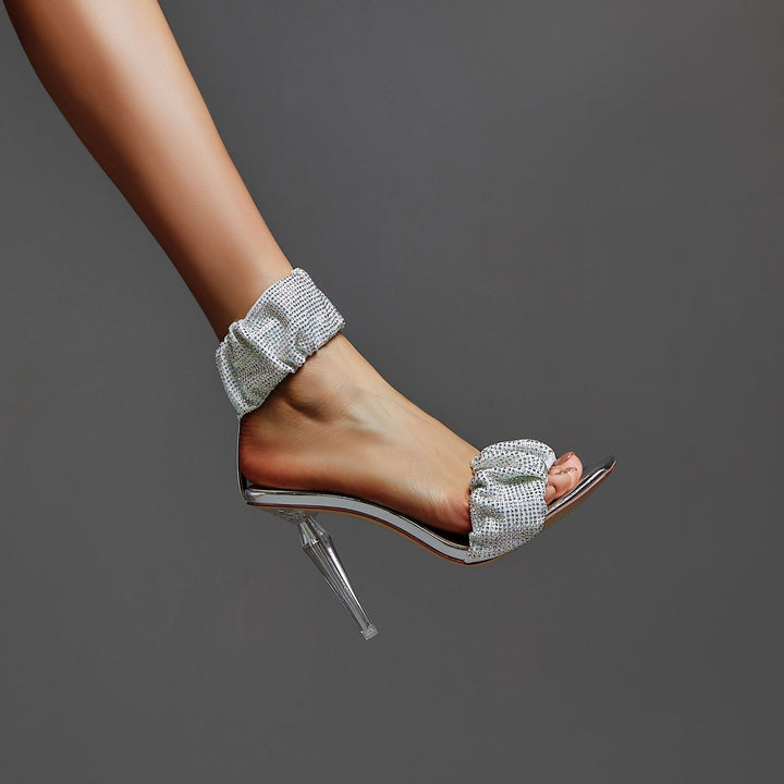 Femme Strappy Rem med strass-accente hæl sandals Stilla