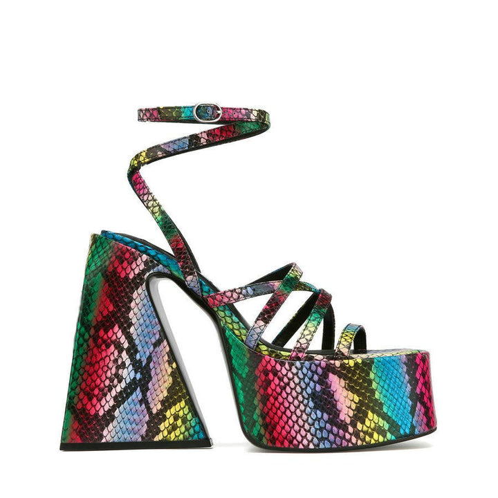 Femme Strappy High-Platform Sandaler med geometrisk hæl Stilla