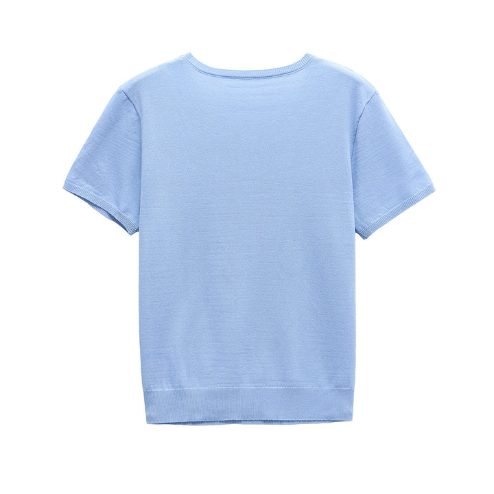 Femme Kortærmet Lomme T-shirt Stilla