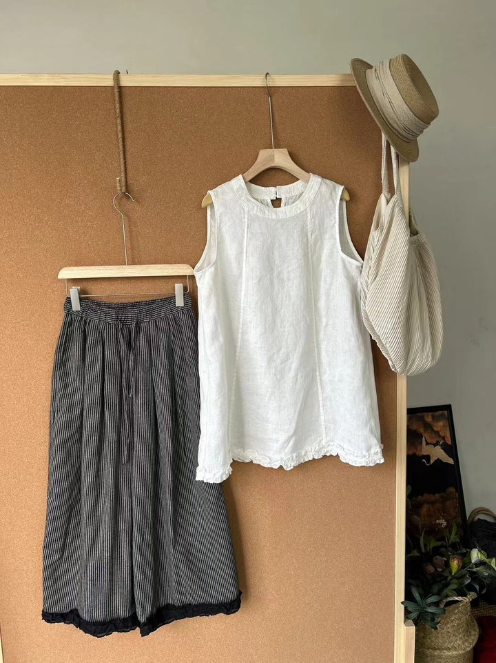 Femme Relaxed Fit Linned To-delt Sæt Stilla