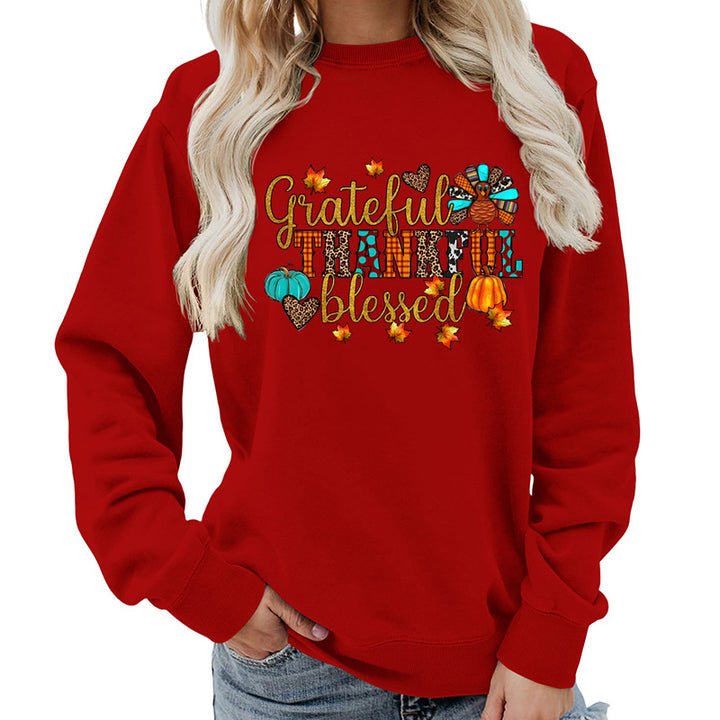 Kvinders sweatshirt med efterårstak motiv Stilla