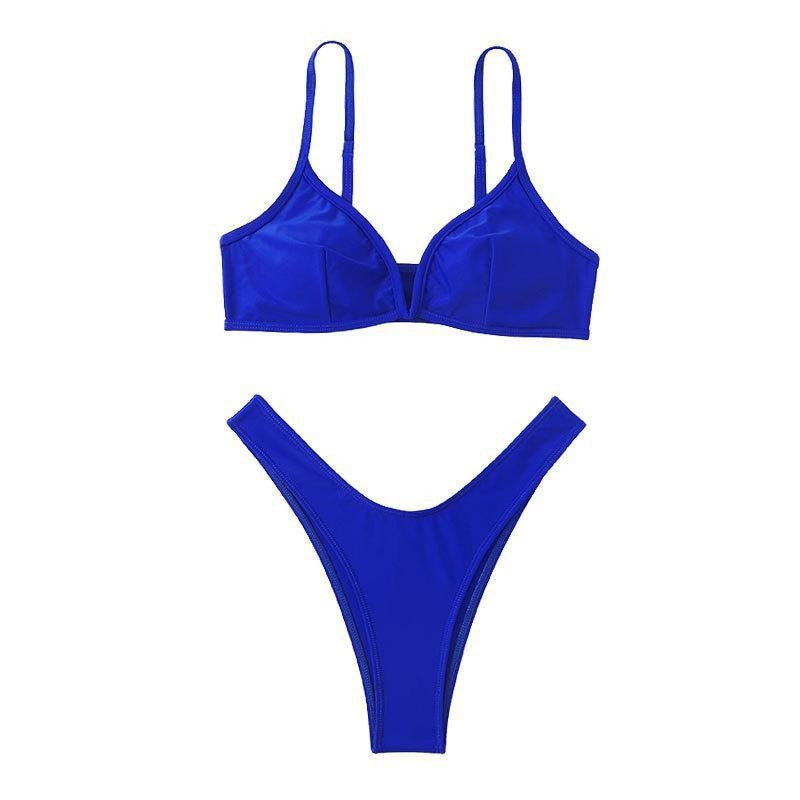 Damer Højt skåret bikini med dyb V-udskæring Skovae
