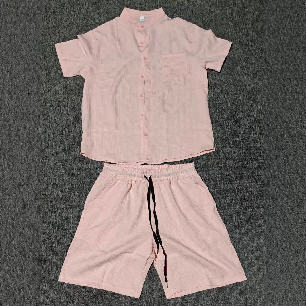 Herrer Casual Kortærmet Relaxed Fit Sæt Stilla