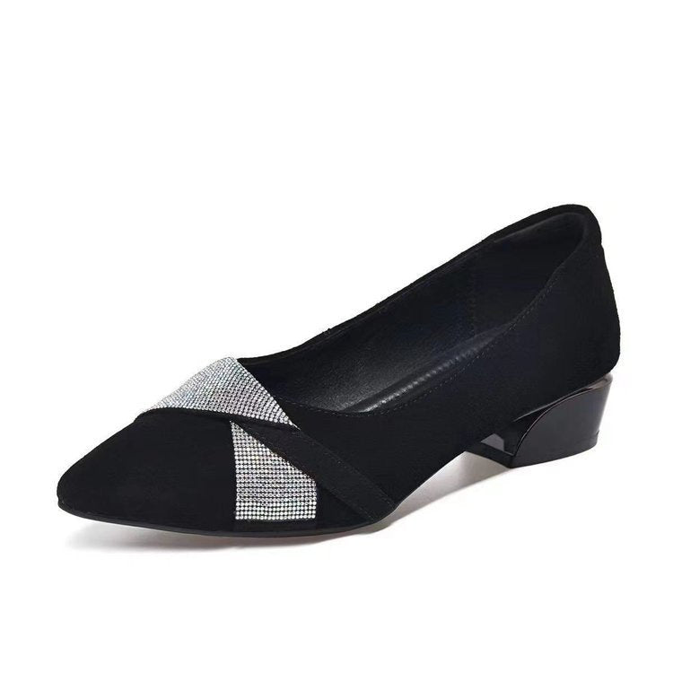 Dame mode Ballerinas med funklende accent og elegant spænde-detail Stilla