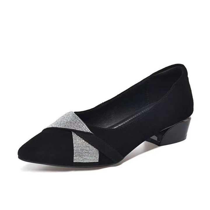 Dame mode Ballerinas med funklende accent og elegant spænde-detail Stilla