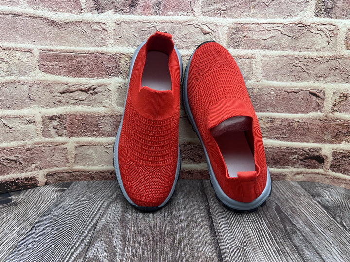 Dame Sporty Slip-On Sneakers med åndbar overfladestruktur Stilla