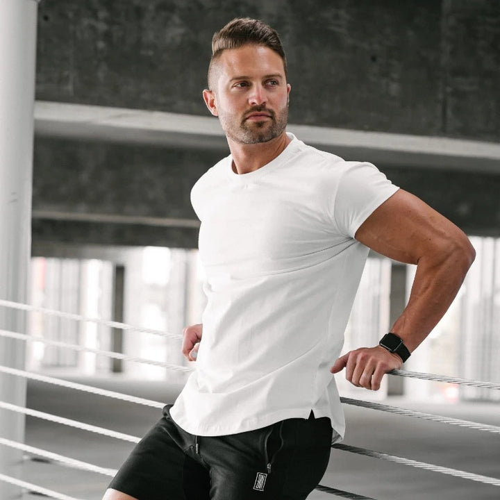 Herrer Stilfuld Sport T-Shirt med Ergonomisk Pasform Stilla