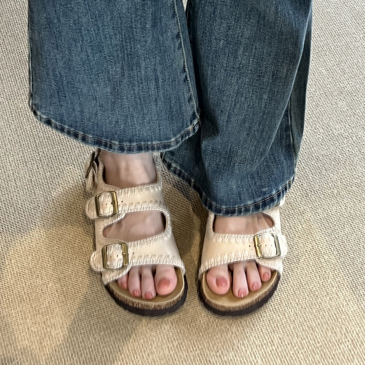 Dame polstrede dobbelt-stroppesandaler Stilla