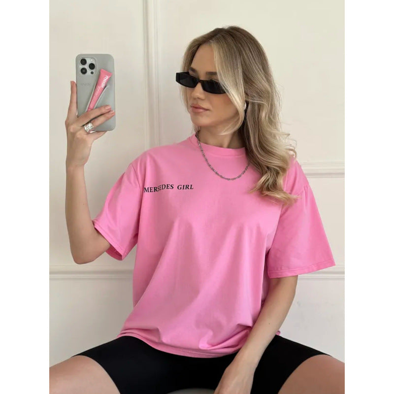 Dame T-Shirt med iøjnefaldende Mercedes-Girls-motiv og inspirerende statementtryk Stilla