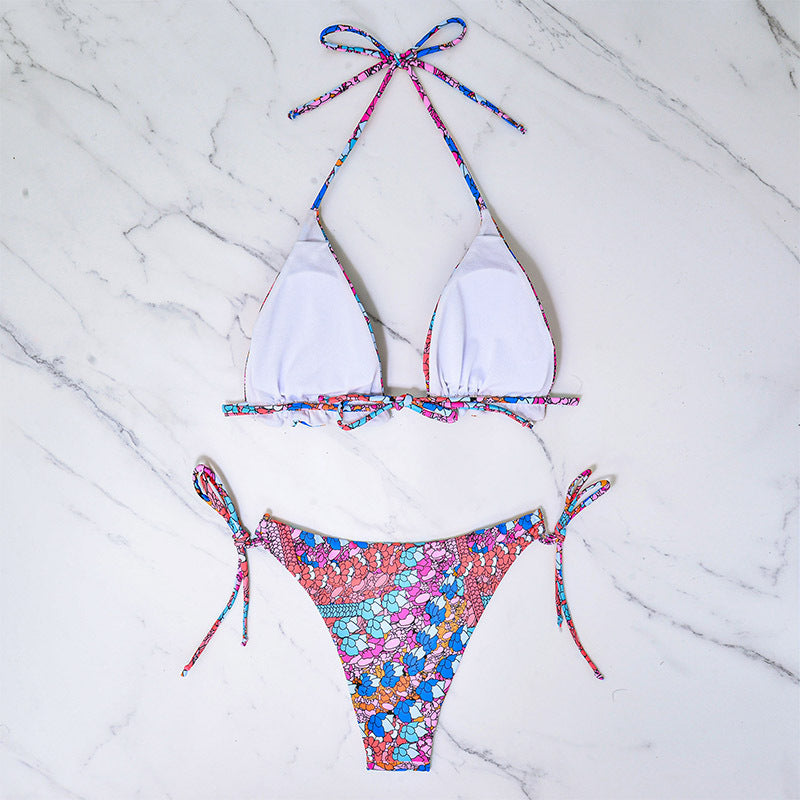 Dame Triangle String Bikini Sæt Stilla