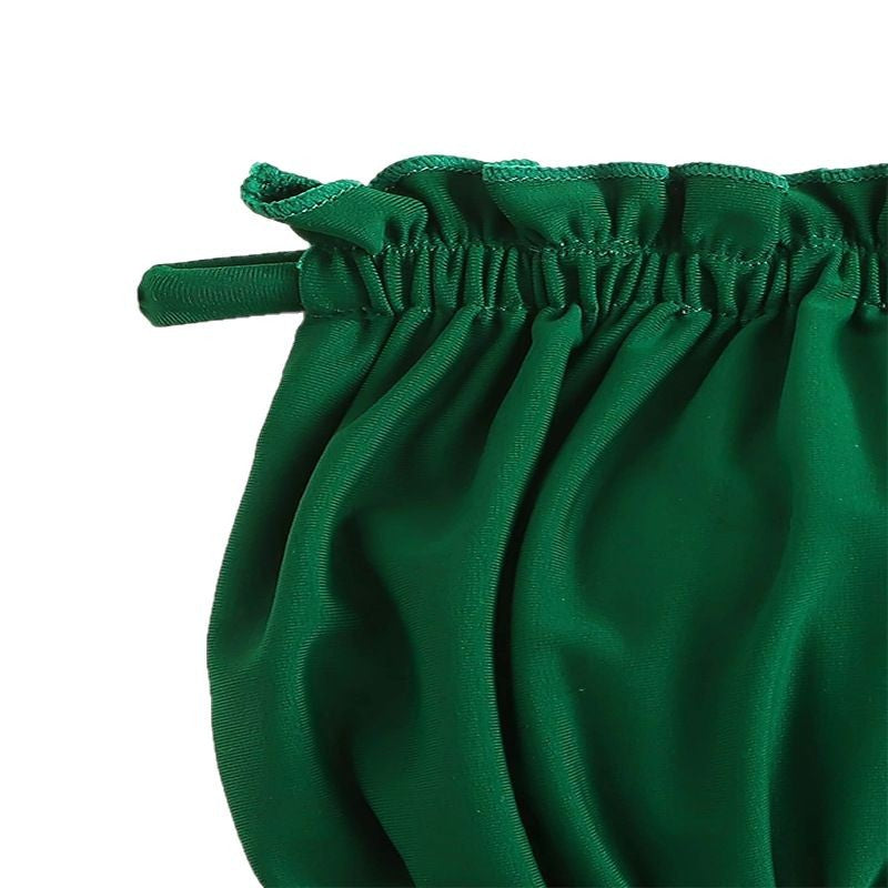 Dame Bandeau-bikini med raffinerede ruffle-detaljer og elastiske stropper Stilla
