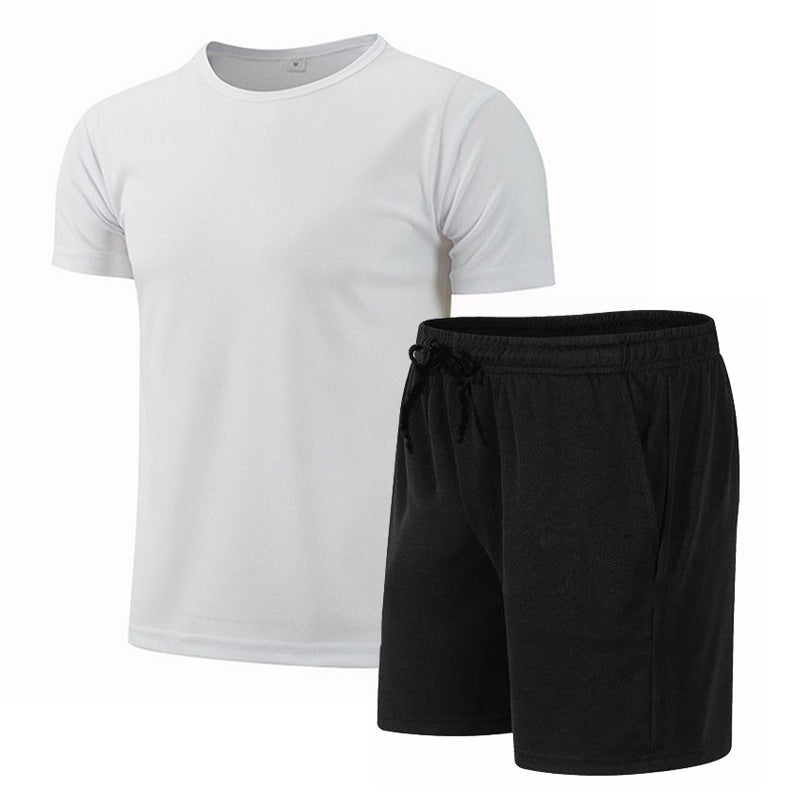 Herrer sporty funktionelt sæt med T-shirt og shorts Stilla