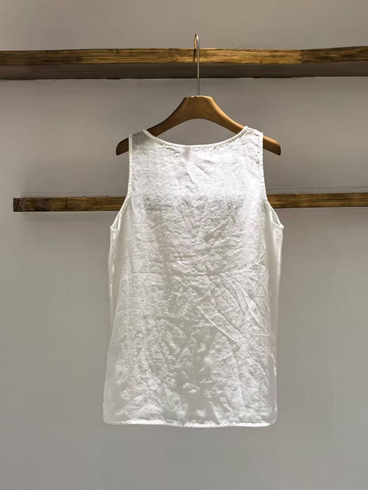 Dame Relaxed Fit Bomuld ærmeløst Top Stilla