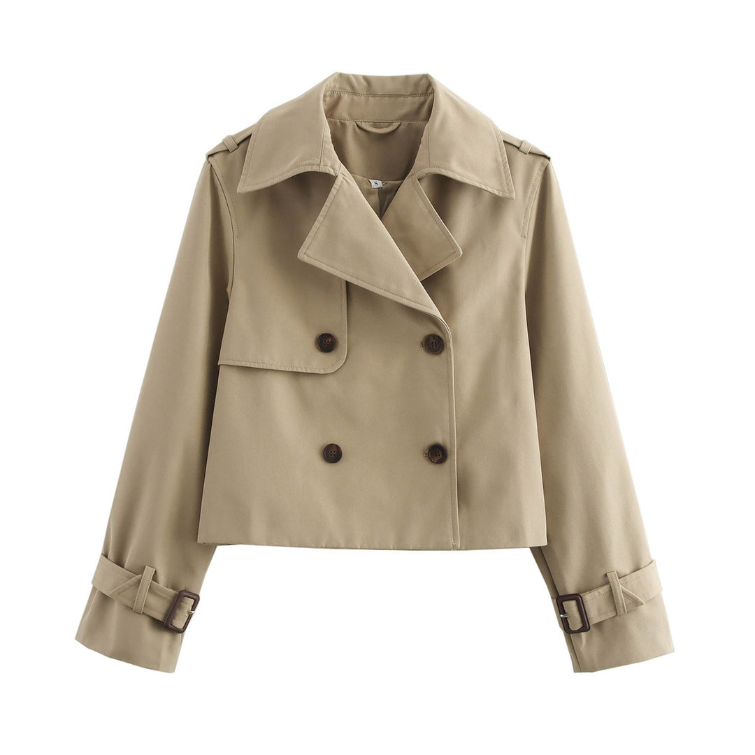 Dame moderne cropped trenchjakke Stilla