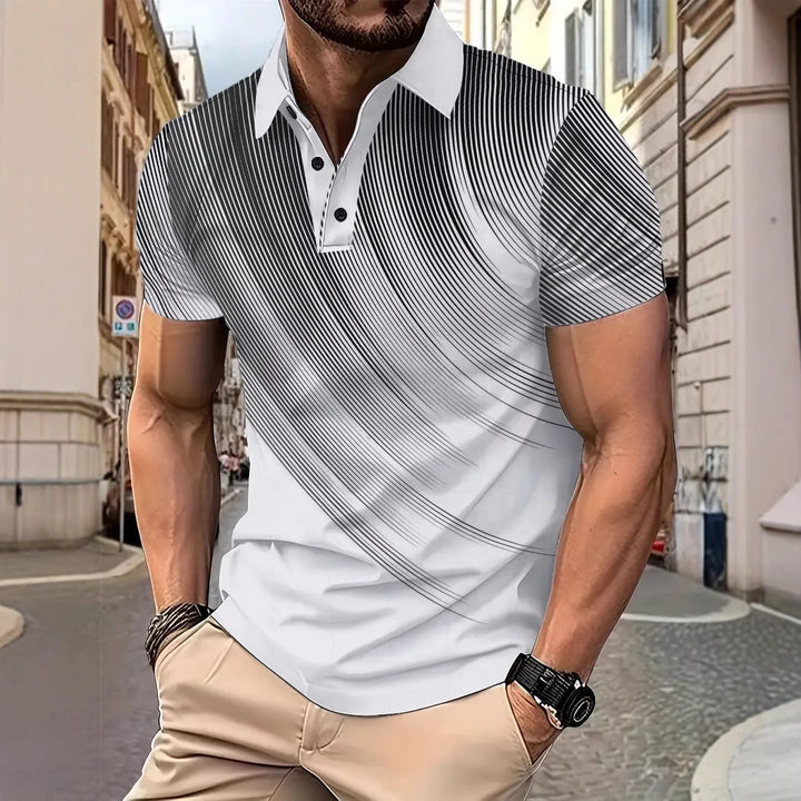 Herrer Poloshirt med moderne overgang og åndbar materiale teknologi Stilla