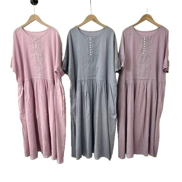Dame Casual Shirt-Kjole i bomuld Stilla