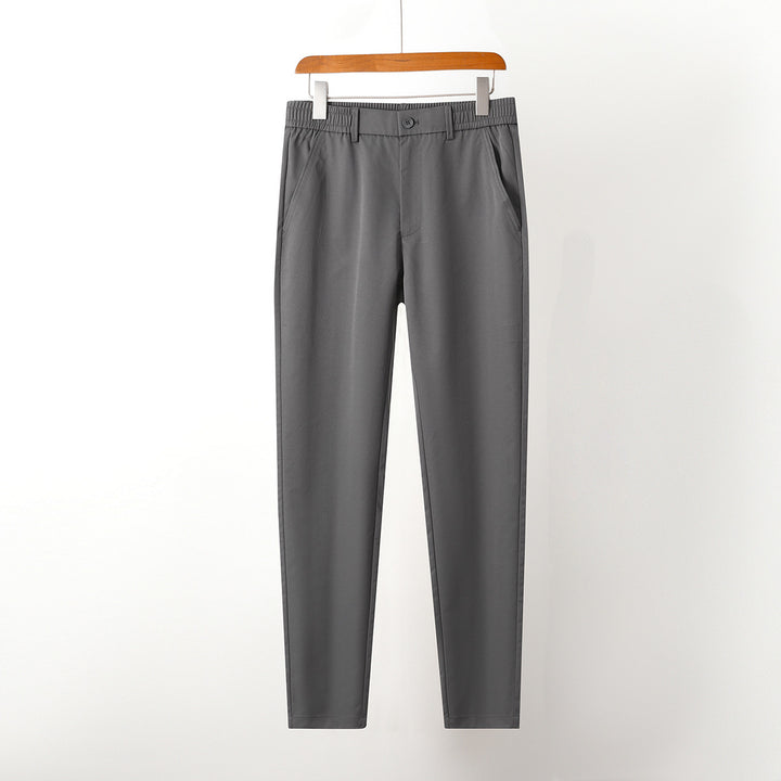 Herrer elegante jakkesætsbukser med elastisk talje og sidelommer Stilla