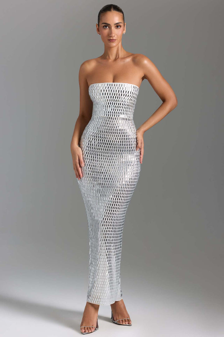 Dame Bodycon aftenkjole i netdesign Stilla