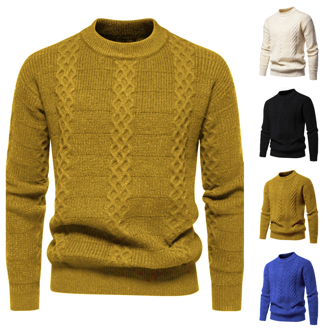 Herre Struktureret Kabelstrik Pullover Sweater Stilla 1749703919