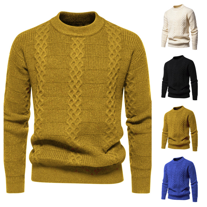 Herre Struktureret Kabelstrik Pullover Sweater Stilla 1749703919