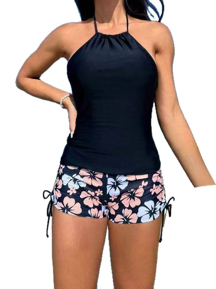 Dame Sport Tankini med blomstret design og shorts Stilla