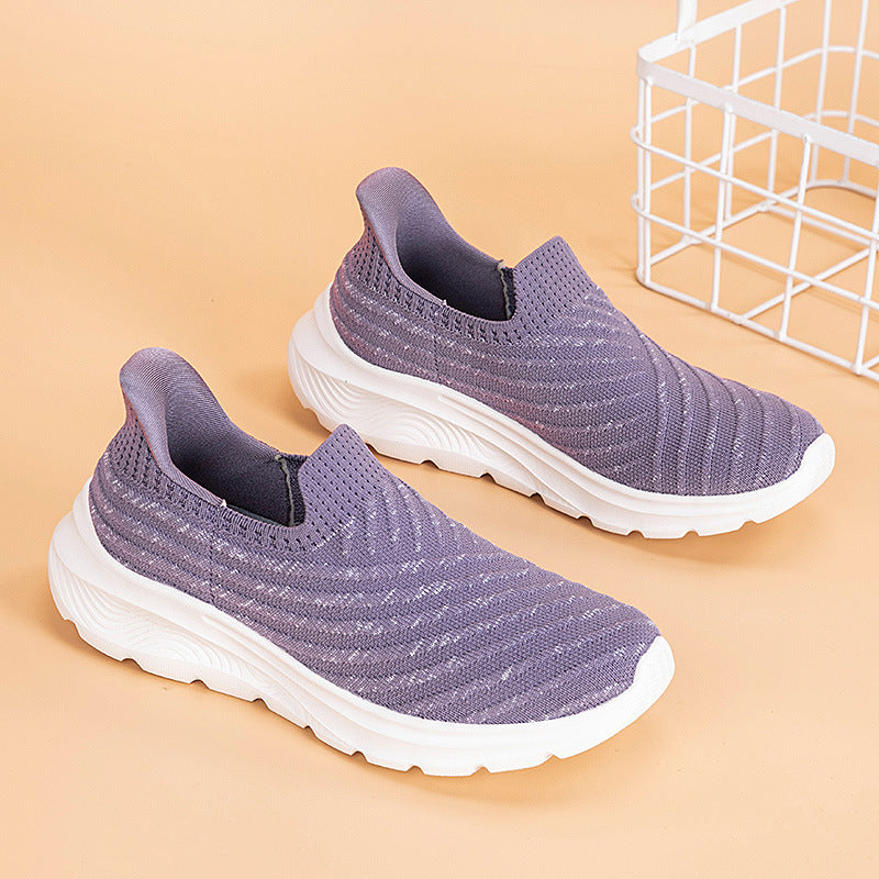 Dame Slip-On Komfort Sneakers med polstrede indlægssåler og åndbart strik-overmateriale Stilla