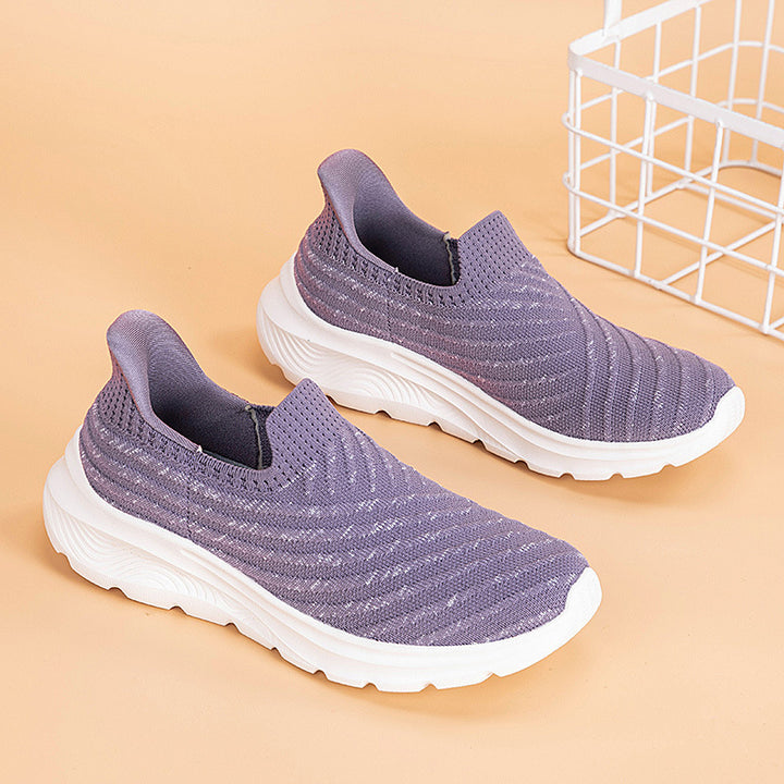 Dame Slip-On Komfort Sneakers med polstrede indlægssåler og åndbart strik-overmateriale Stilla