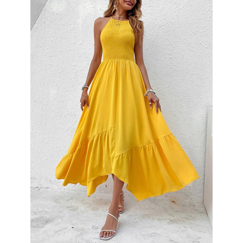 Dame High-Low Volant Maxi Kjole Stilla