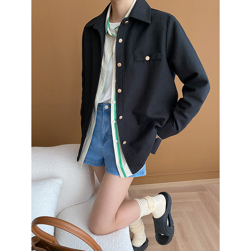 Kvindernes Oversized Blouson Jakke med Knapdetalje Stilla