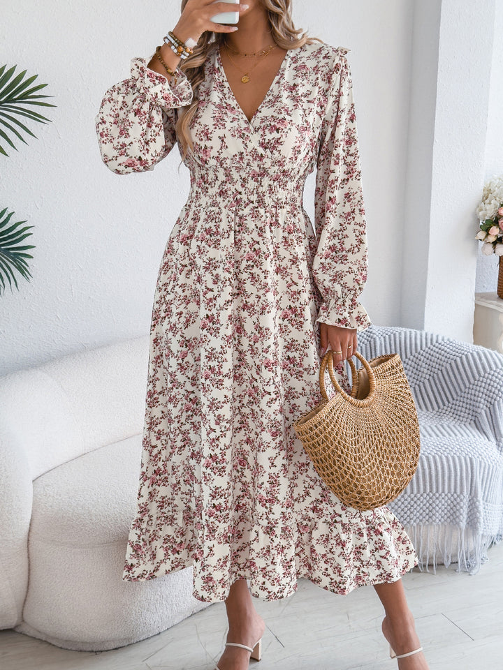 DameMaxikjole med blomsterprint Stilla