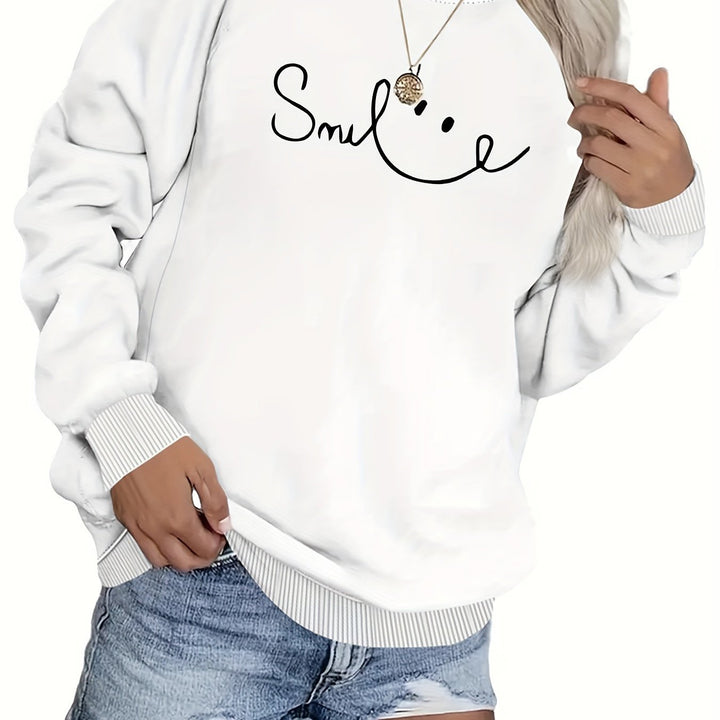 Kvinders sweatshirt med casual tekst og komfortabel pasform Stilla