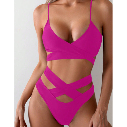 Dame Cut-Out Badedragt med justerbare stropper og trendy design Skovae