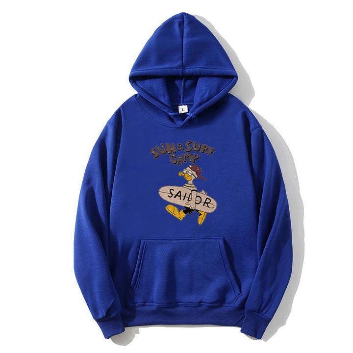 Kvinders hoodie med sjov surf motiv Skovae