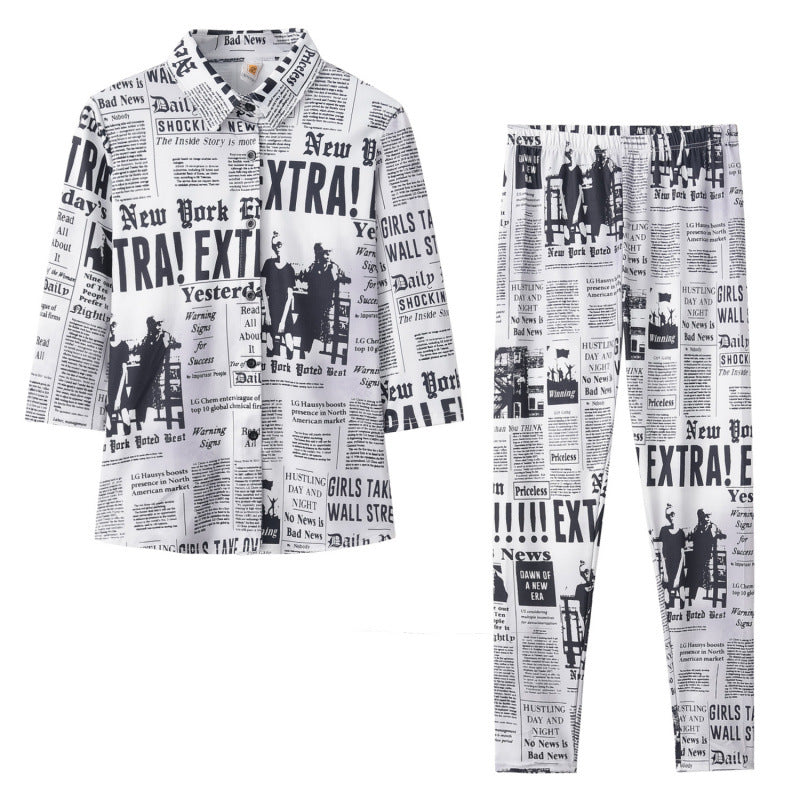 Femme Avistryk Pyjamas Sæt Stilla