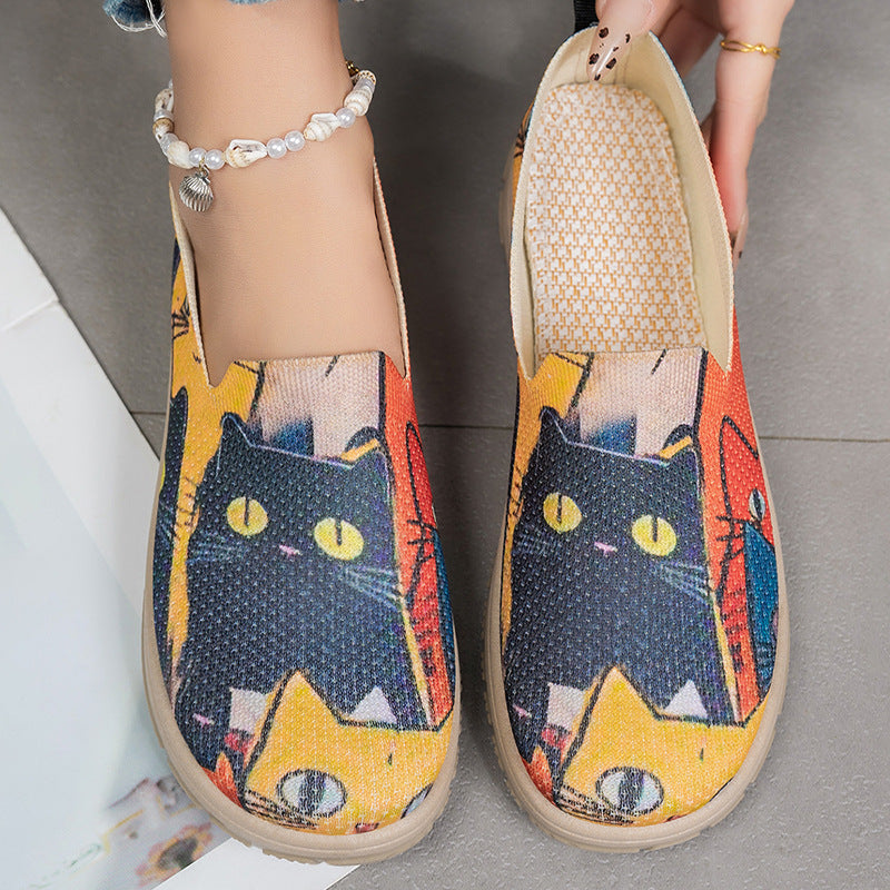 Dame Mode Slip-On Sneakers med farverigt Overmateriale Stilla
