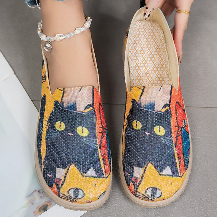 Dame Mode Slip-On Sneakers med farverigt Overmateriale Stilla