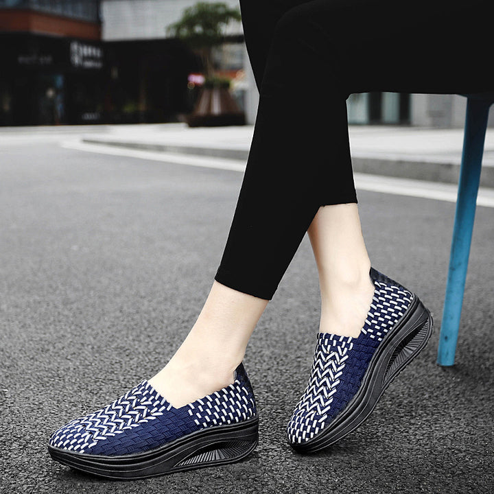Herrer Åndbare Slip-On Flettet Sneakers Stilla