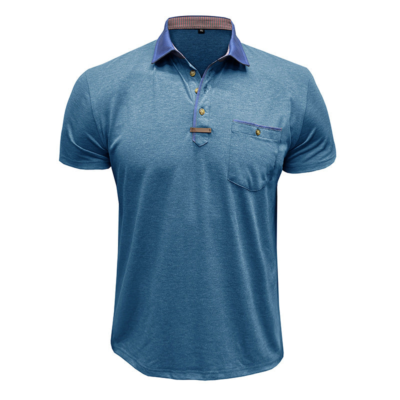 Herrer polo shirt med modekrave og praktisk brystlomme Stilla