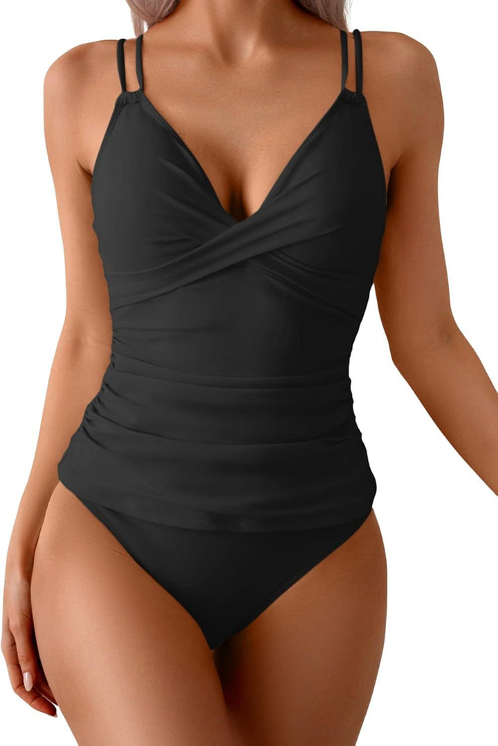 Dame one-piece badedragt med elegant indviklet design og feminint snit Skovae