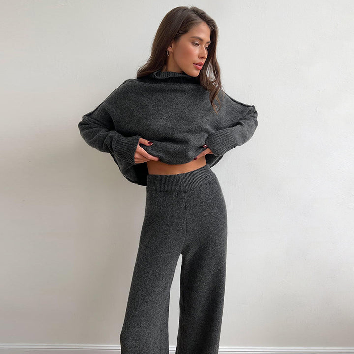 Dame Oversized Pullover med høj krave og bred pasform Stilla