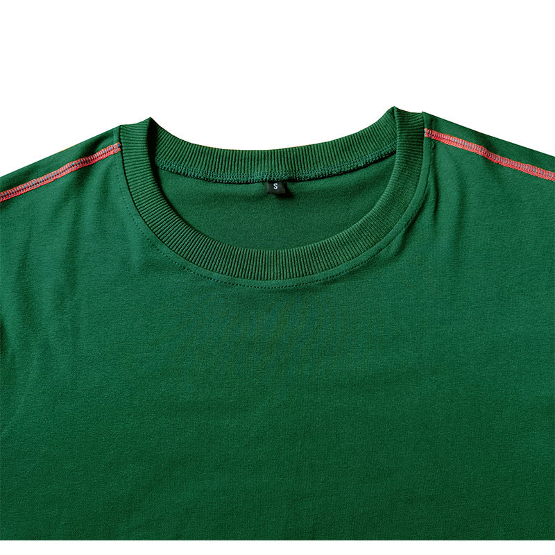 Herrer Rund hals T-shirt med kontrasterende ærmer og afslappet pasform Stilla
