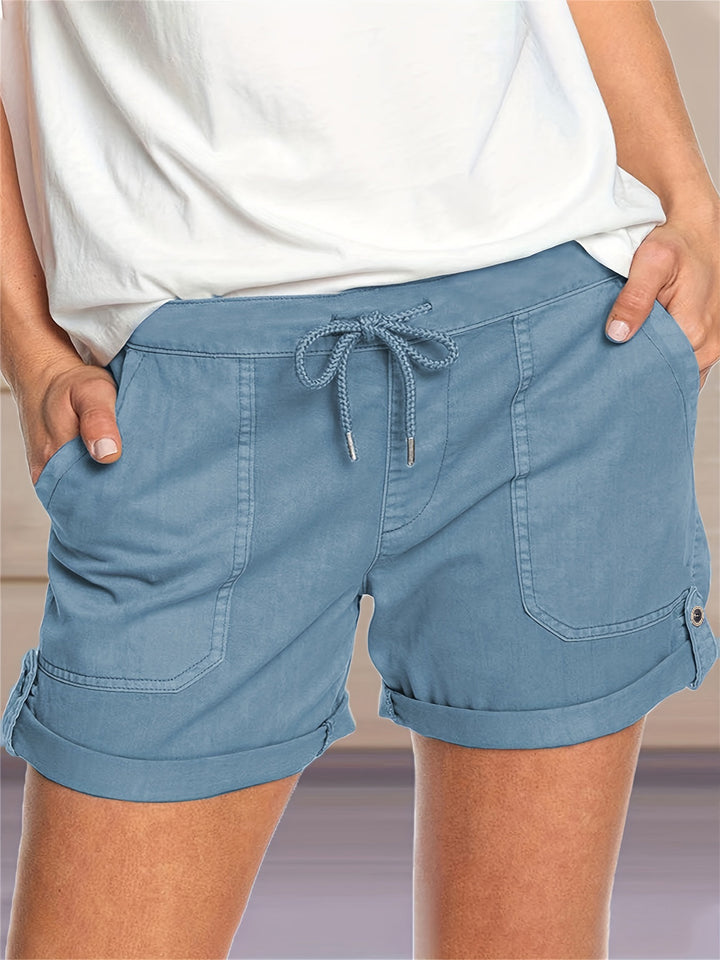 Dame Komfortable og stilfulde Shorts med justerbar talje og praktiske sidelommer Stilla