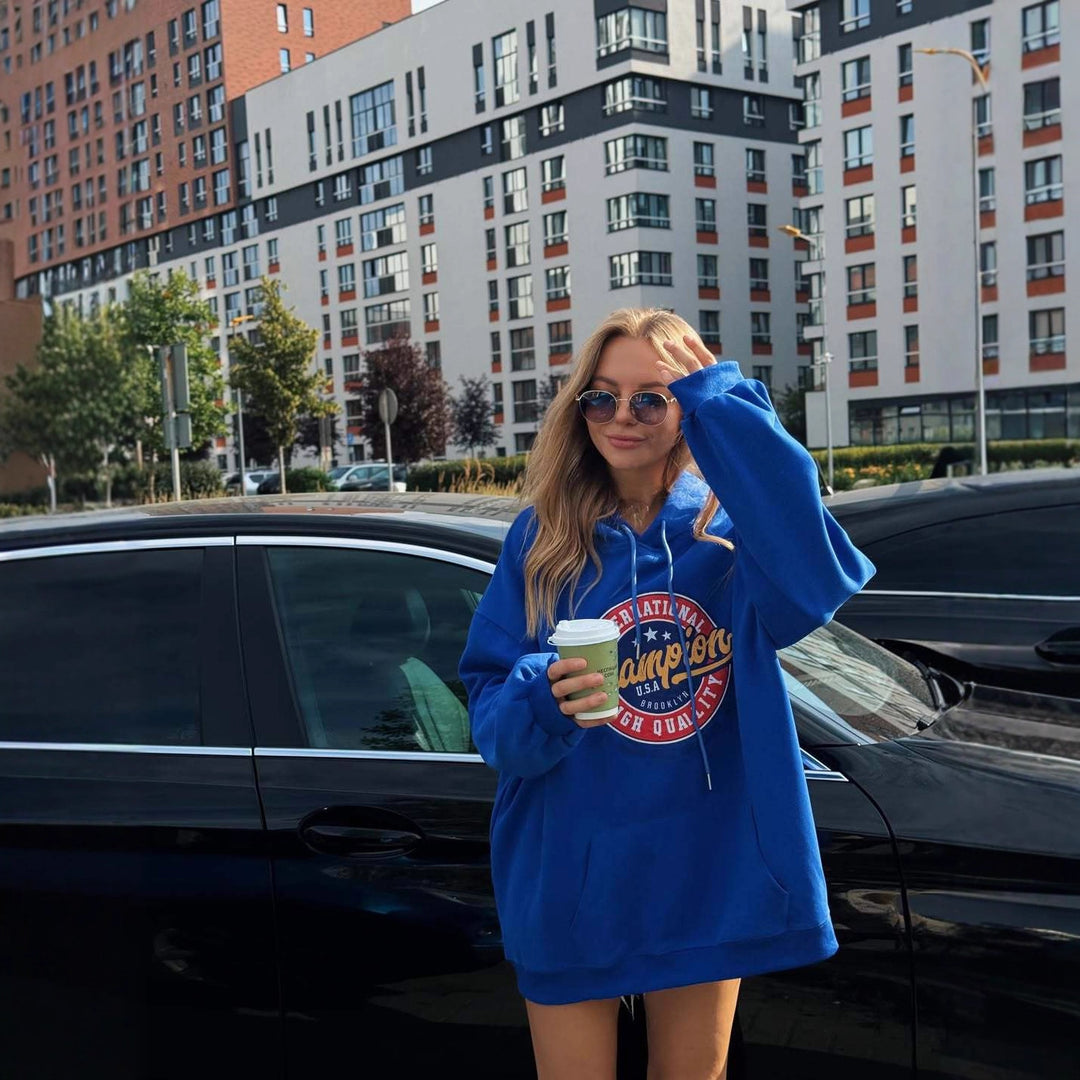 Kvinders casual hoodie med iøjnefaldende logo og behagelig oversized pasform Stilla