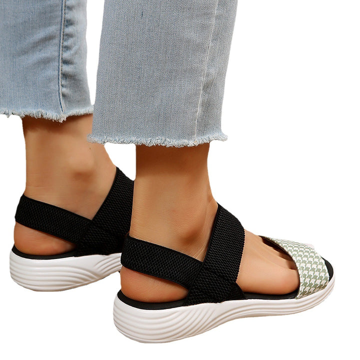 Dame Komfortable Sandaler med elastisk fodbede og stilfuldt mønster Stilla