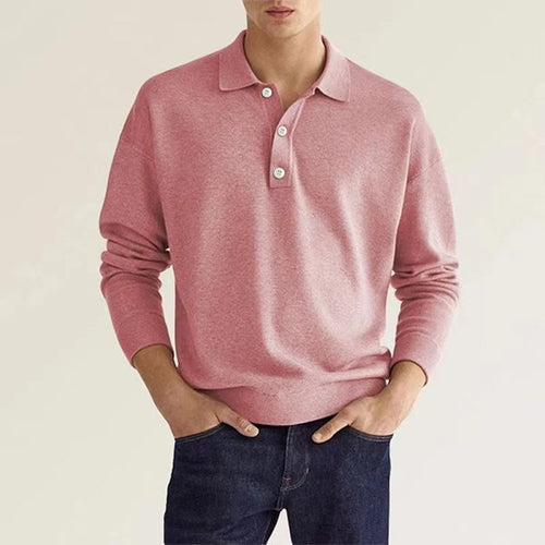 Herrer Langærmet Polo skjorte med kvalitetsstof og fashionable krave Stilla