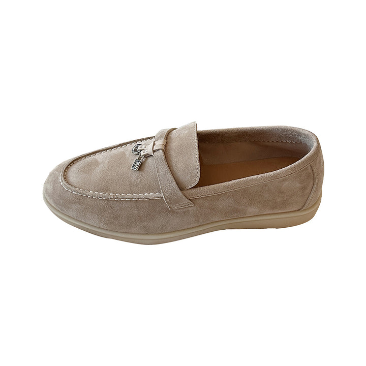 Femme Soft Suede Slipper-Mokkasiner med Dekorativt Vedhæng Stilla